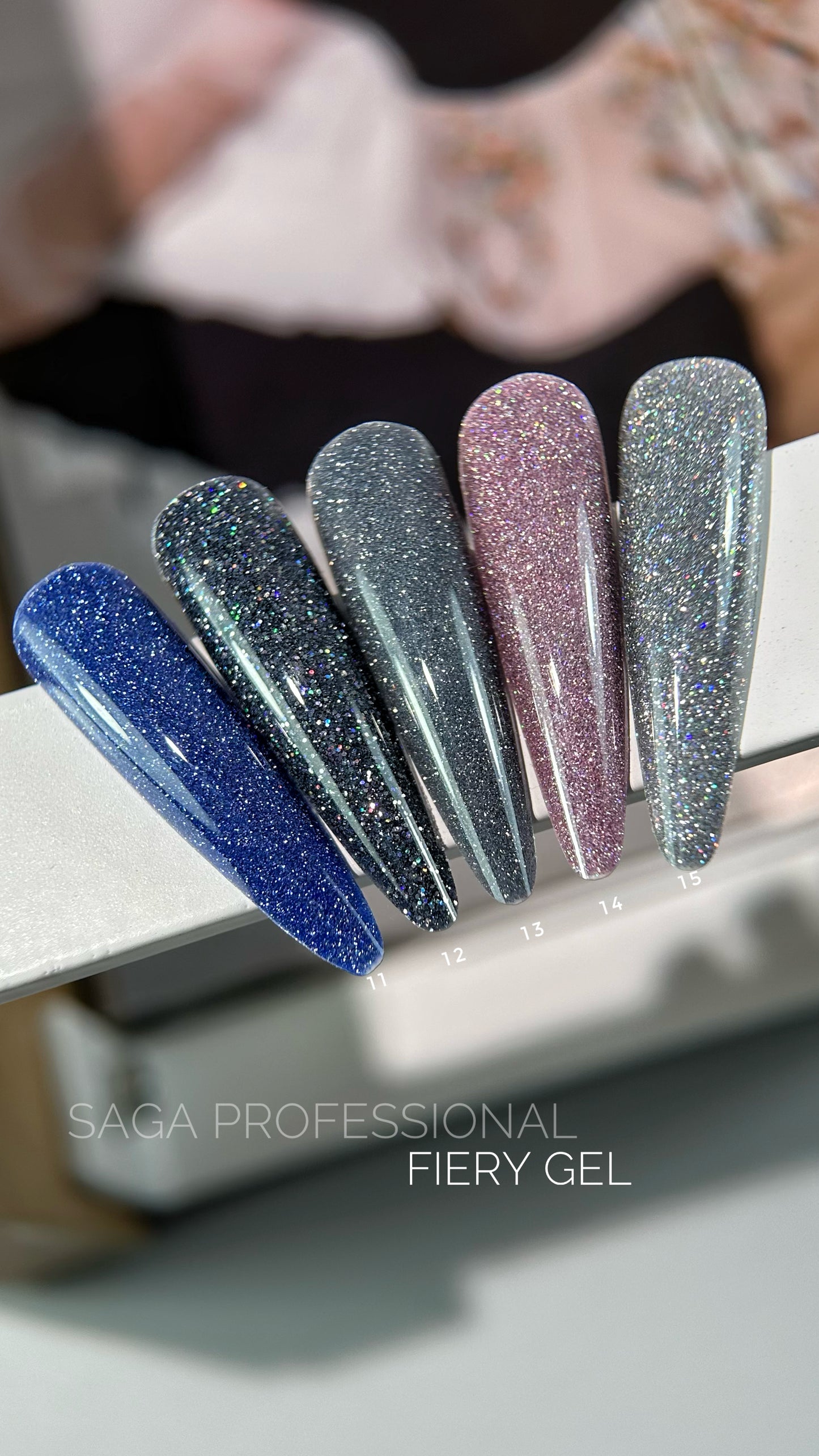 Gel Polish SAGA Professional FIERY Gel 15, 9ml