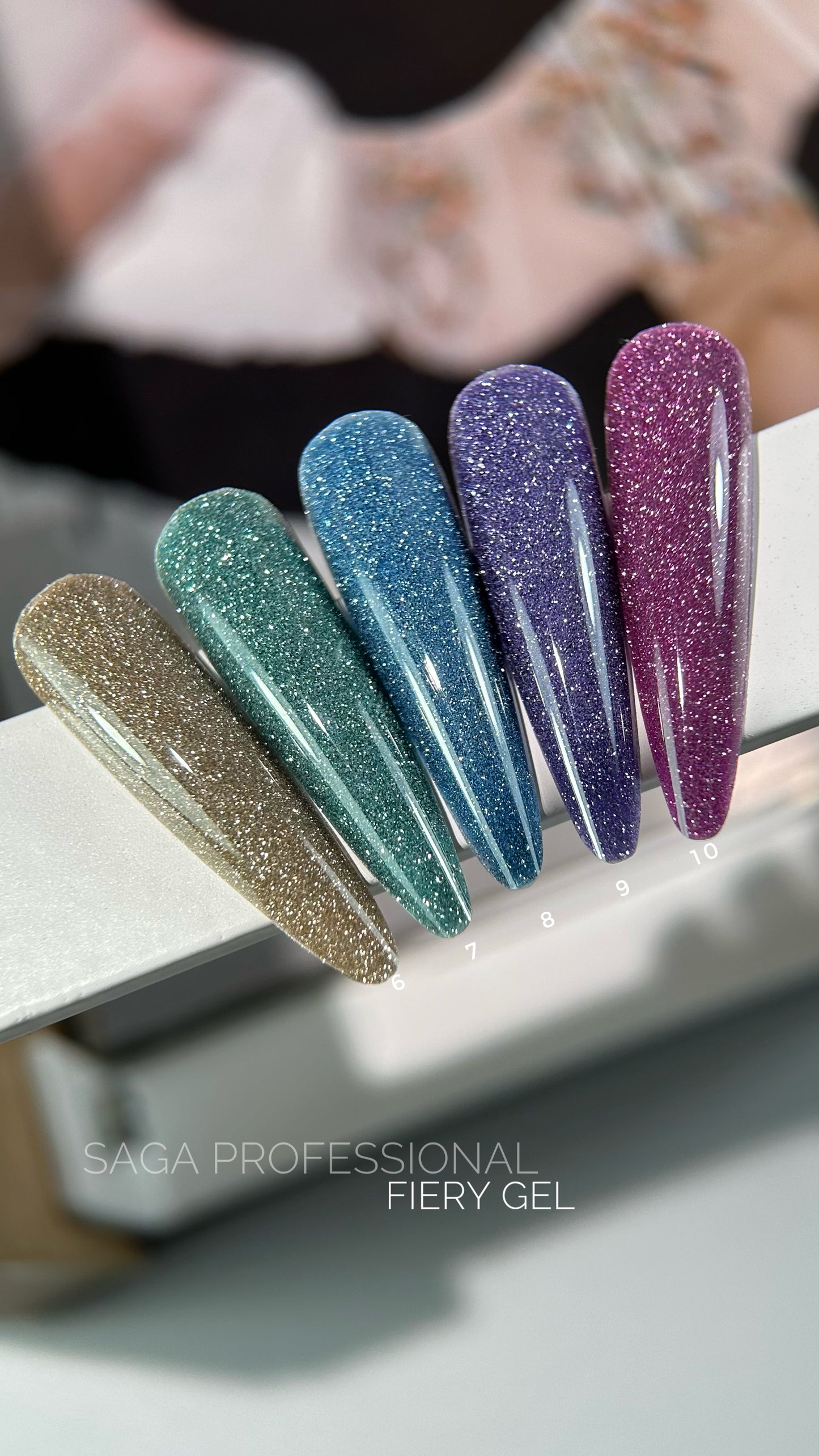 Gel Polish SAGA Professional FIERY Gel 10, 9ml