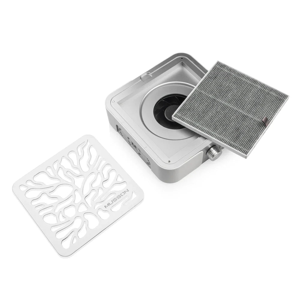 MUSSON X3 SILVER 72W Nail Dust Collector for Manicure and Pedicure