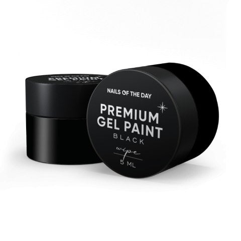 NAILSOFTHEDAY Premium gel paint  Black wipe, 5 ml