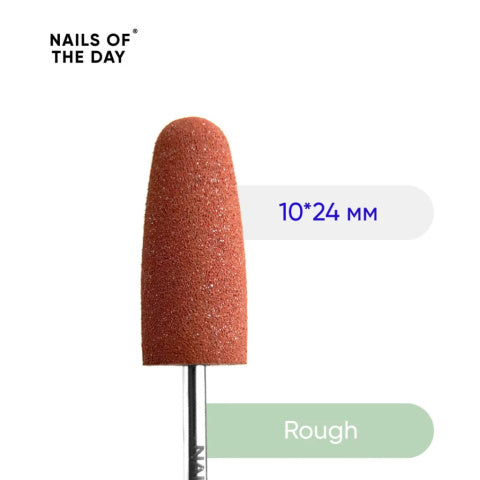 NAILSOFTHEDAY soft rubber drill bit  brown 10x24 mm