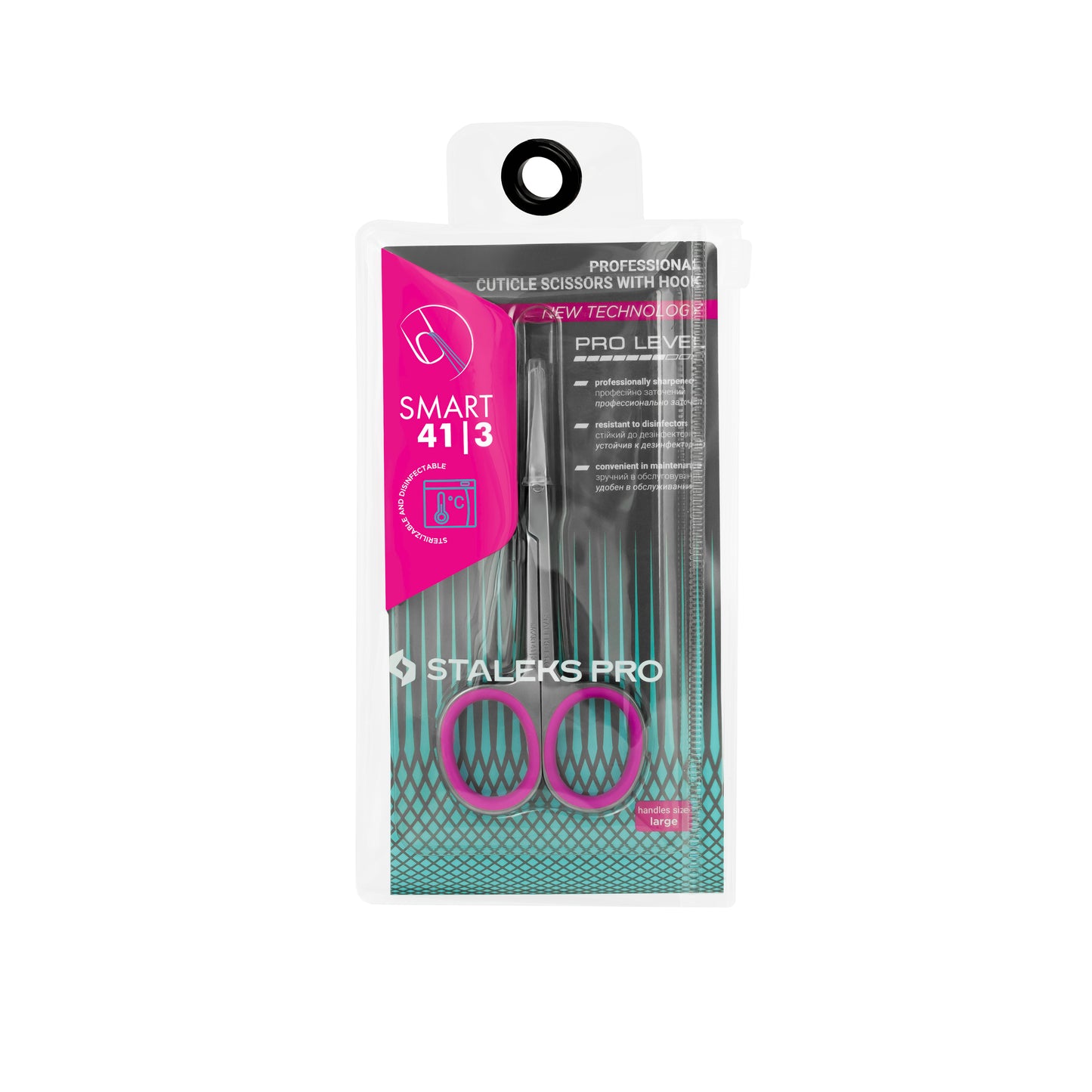 Professional cuticle scissors with hook STALEKS SMART 41 Type 3