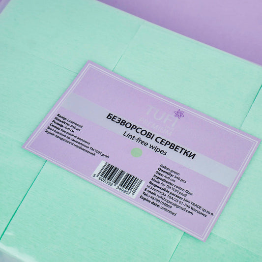 Fusselfreie Tücher TUFI Profi PREMIUM grün , 540 St