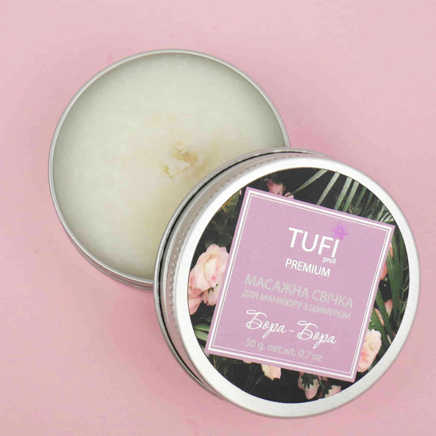 TUFI profi PREMIUM Massagekerze mit Glanz Bora Bora, 30g