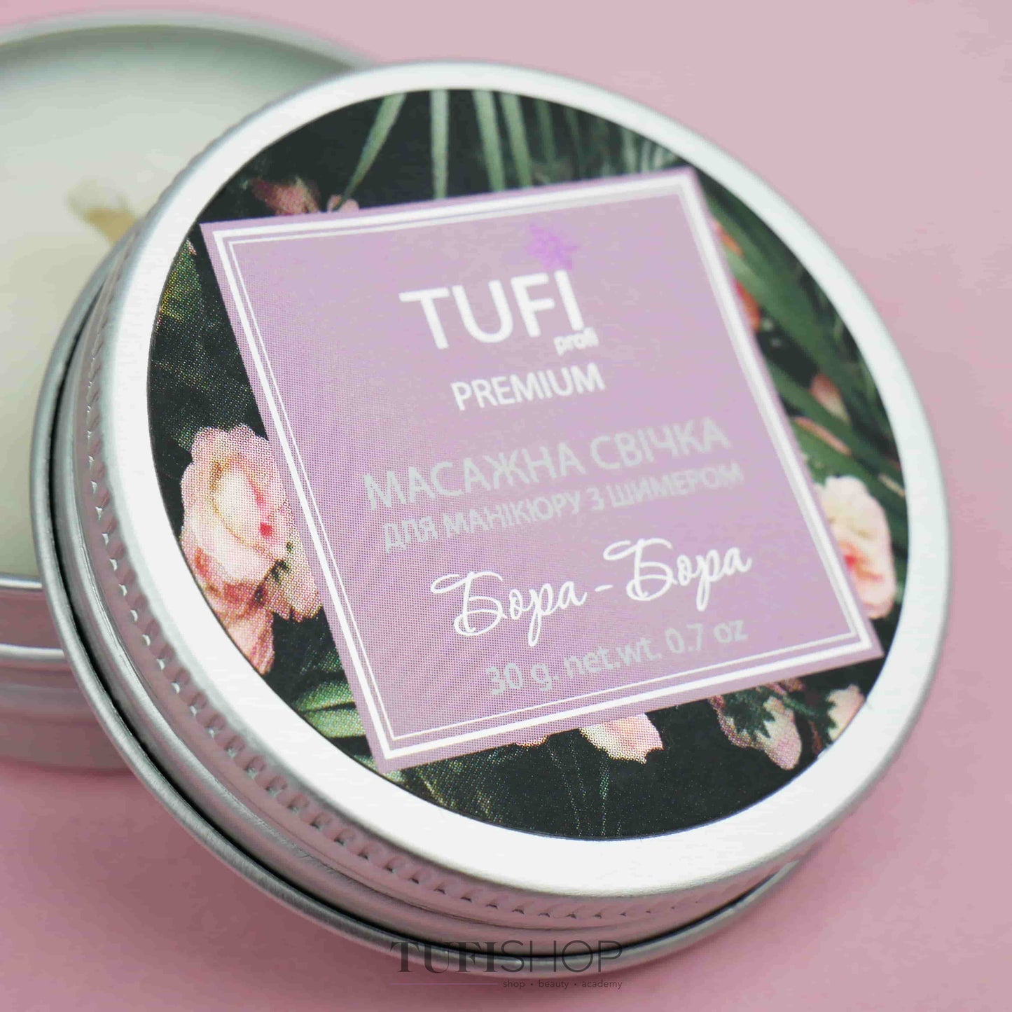 TUFI profi PREMIUM Massagekerze mit Glanz Bora Bora, 30g