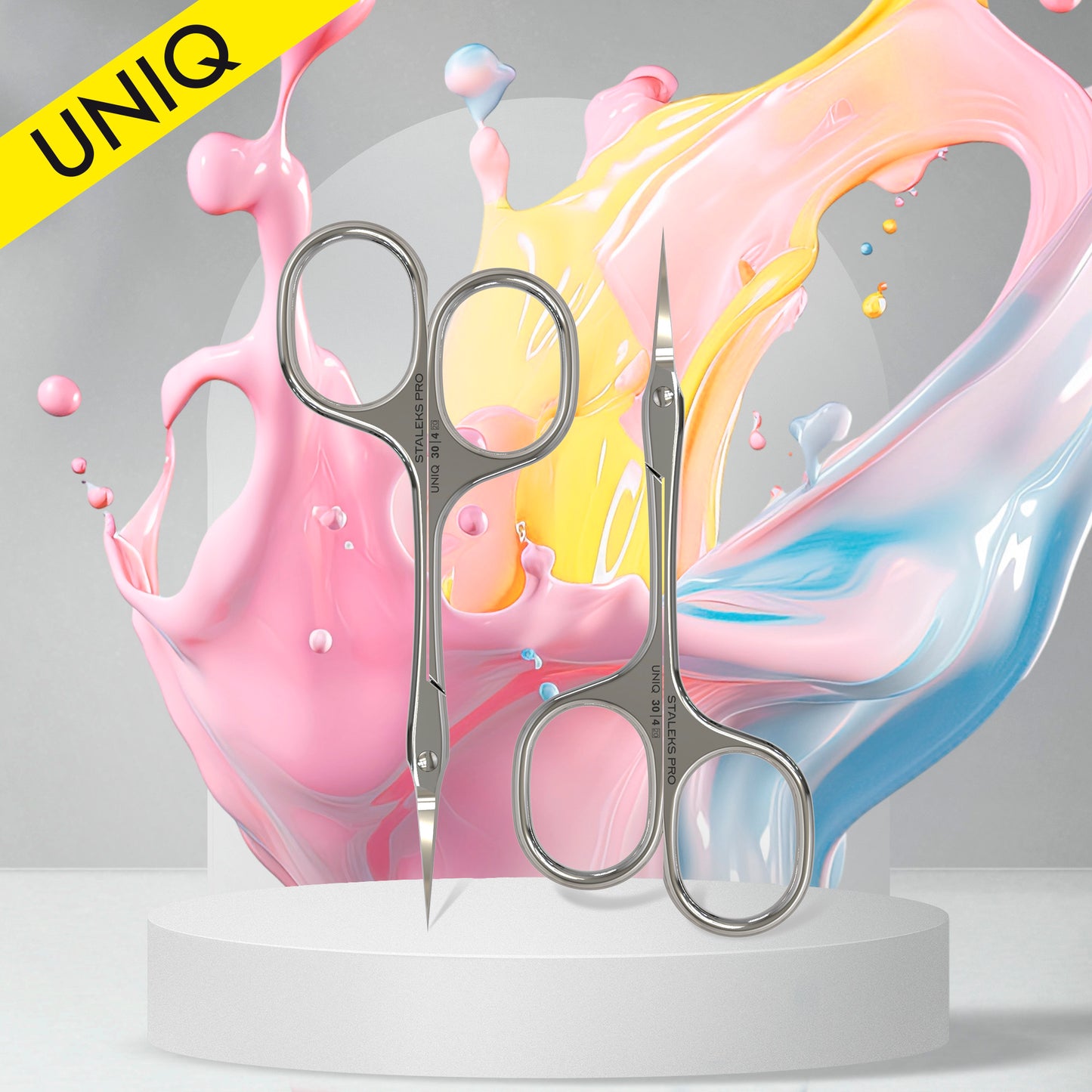 Профессиональные ножницы для кутикул STALEKS "Асимметричные" UNIQ 30 ТИП 4