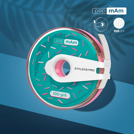 Лента шлифовальная одноразовая STALEKS EXPERT PapmAm в диспенсере, зернистость 100