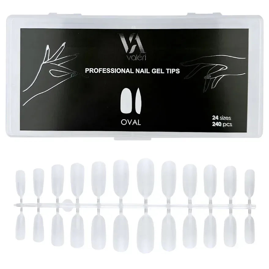 PROFESSIONAL NAIL GEL TIPS VALERI, OVAL 240pcs