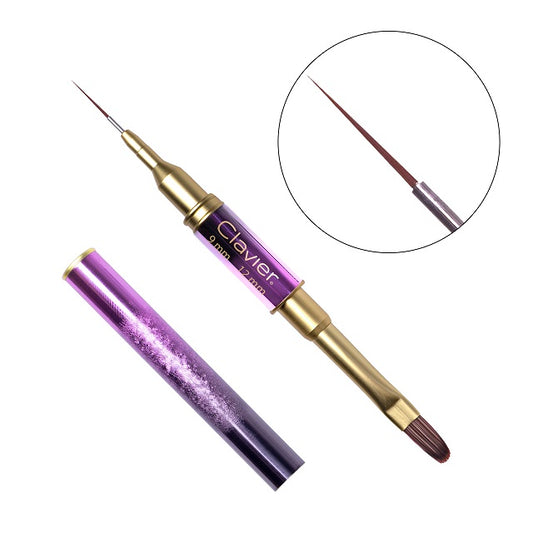 Doppelseitiger Pinsel  2in1 für Nailart/Gel Lila