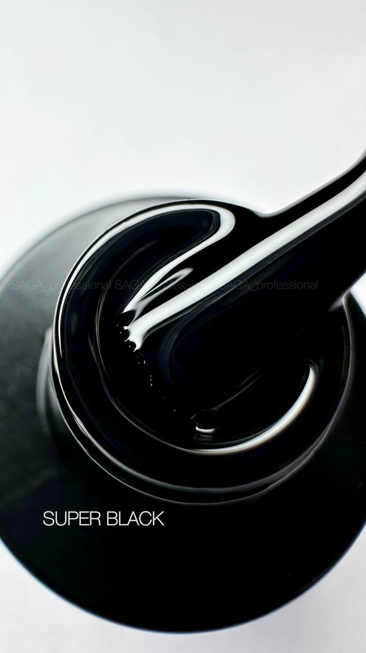 SAGA gel polish SUPER BLACK, 10ml