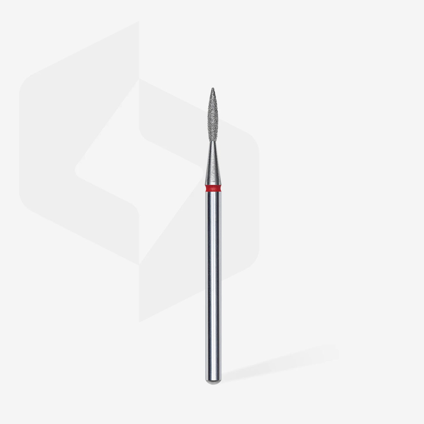 STALEKS Diamantfräse "spitze Flamme" rot, Durchmesser 1.6 mm / 8 mm