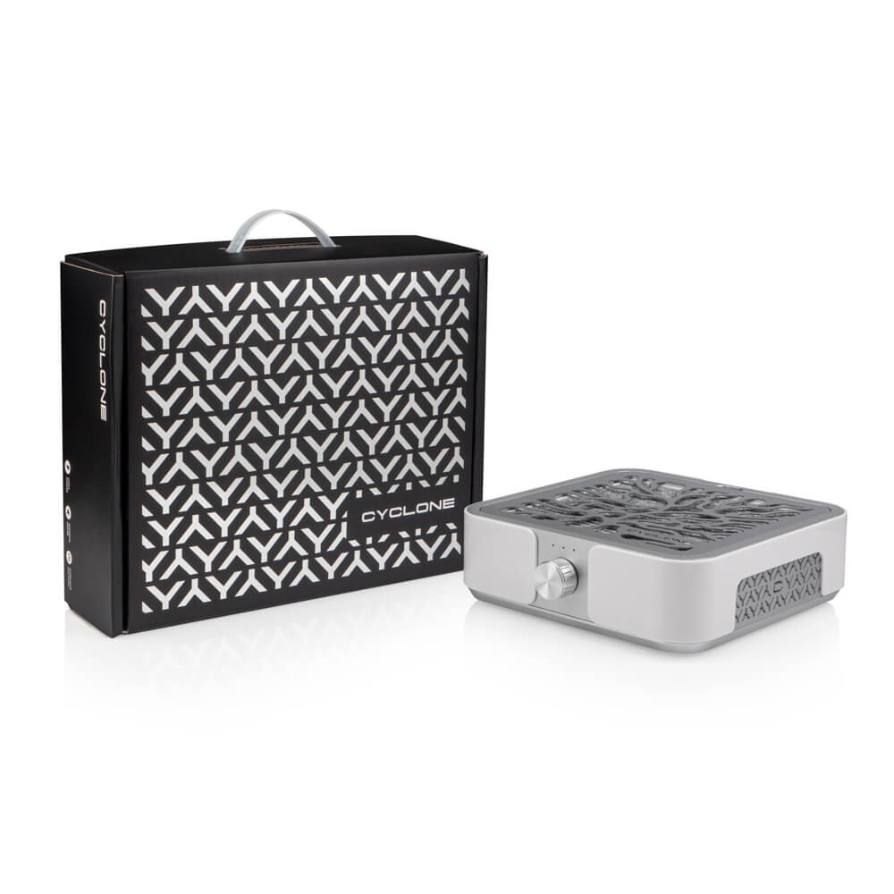 BUCOS CYCLONE X3  72w SILVER Nail dust collector with activated CARBON HEPA filter