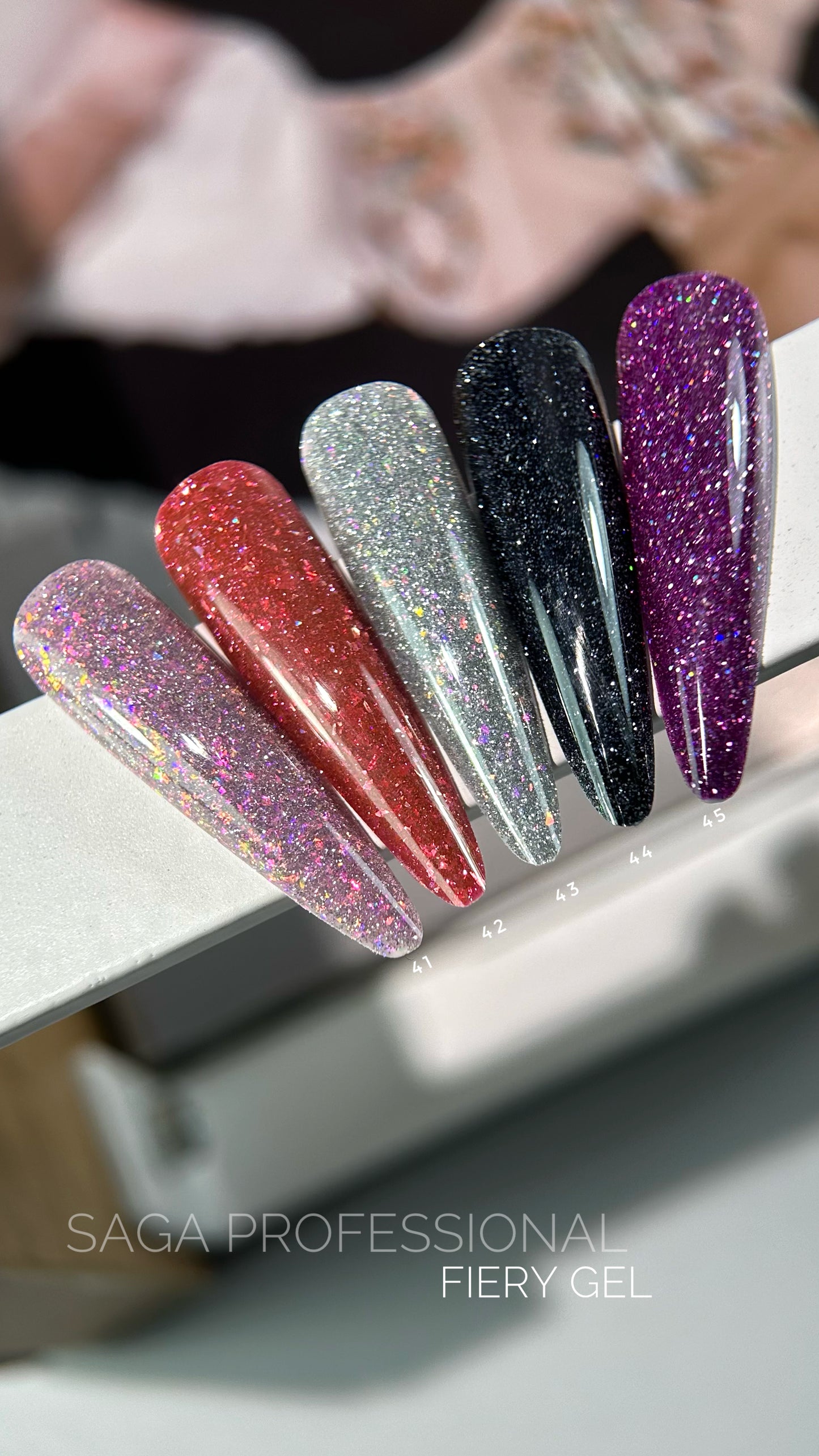 Gel Polish SAGA Professional FIERY Gel 44, 9ml
