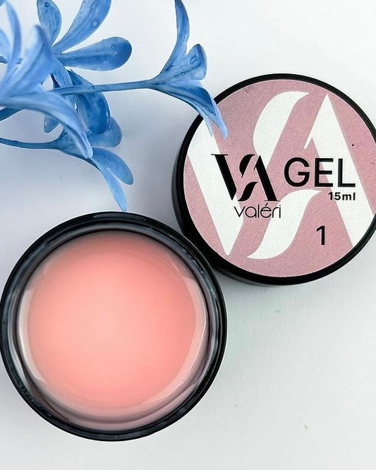 Builder gel VALERI 01 NUDE, 15ml