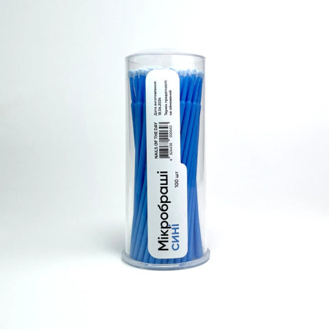 NAILSOFTHEDAY Microbrush Blue 100  pcs