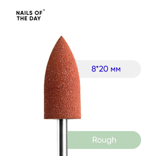 NAILSOFTHEDAY hard rubber drill bit  brown 8x20 mm