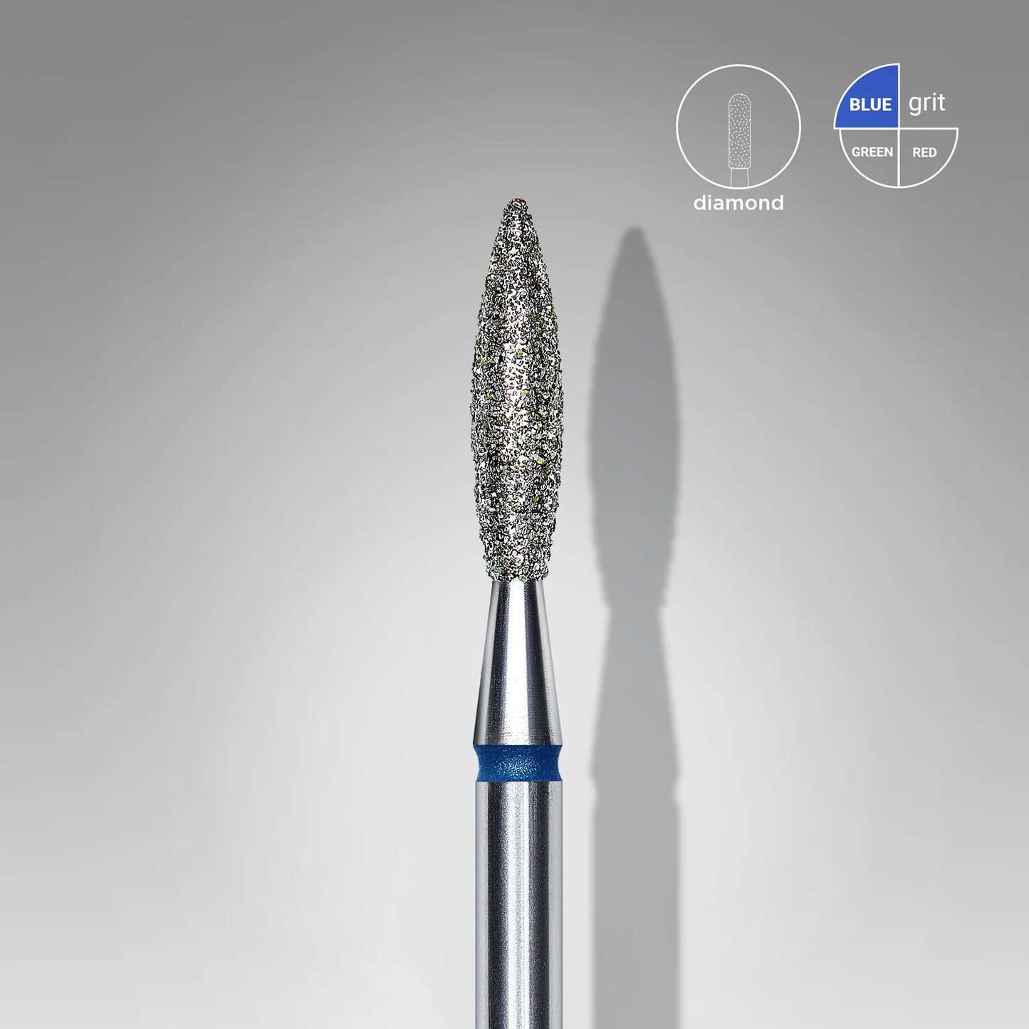 STALEKS Diamantfräse "Flamme" blau, 2.3 mm / 10 mm