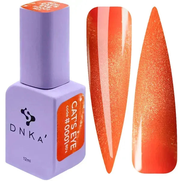 COLOR GEL POLISH "DNKa" Cat's Eye 80's #0001, 12 ml