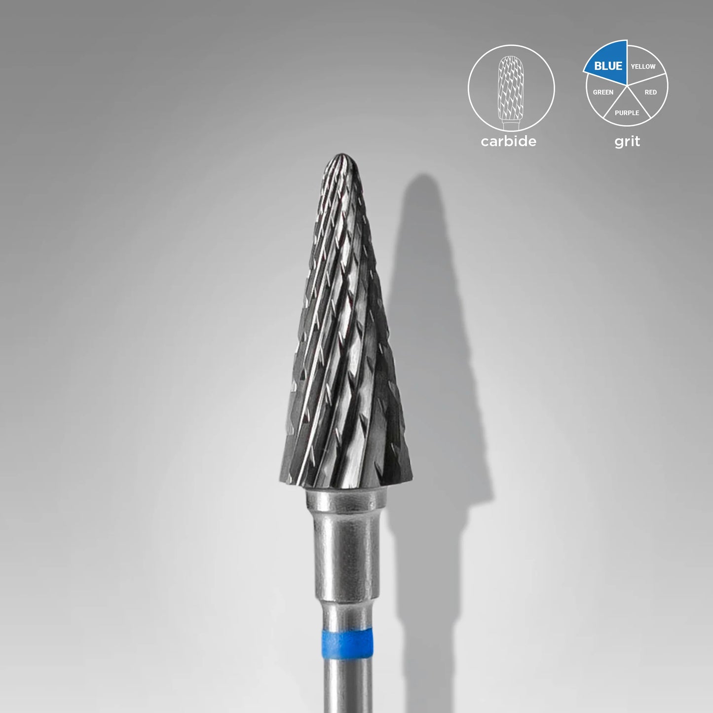 STALEKS Hartmetallfräse "Kegel", blau, Durchmesser 6 mm / 14 mm