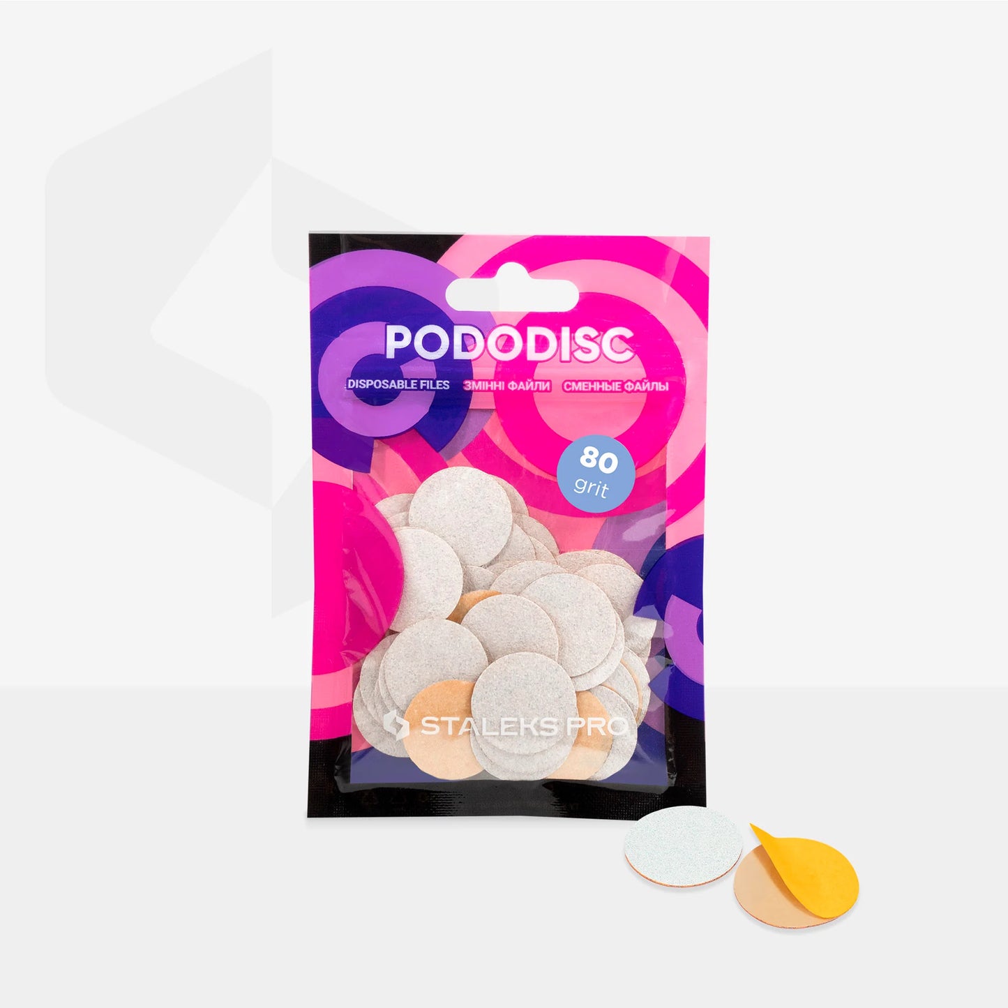 Ersatzfeilen für Pedikür-Scheibe PODODISC STALEKS PRO M, 80grit  (50 Stk)